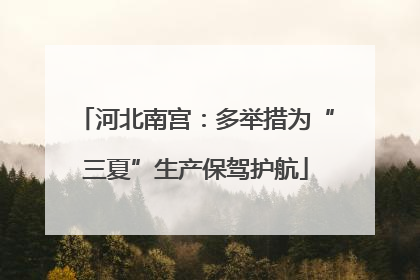 河北南宫：多举措为“三夏”生产保驾护航