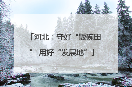 河北：守好“饭碗田” 用好“发展地”