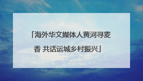 海外华文媒体人黄河寻麦香 共话运城乡村振兴