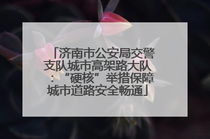 济南市公安局交警支队城市高架路大队：“硬核”举措保障城市道路安全畅通