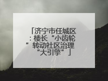 济宁市任城区：楼长“小齿轮”转动社区治理“大引擎”