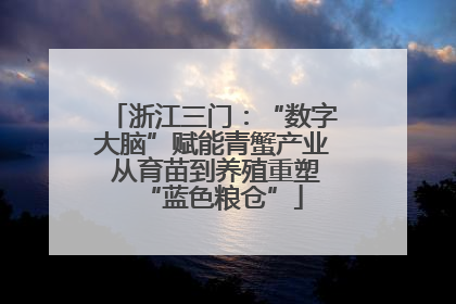 浙江三门：“数字大脑”赋能青蟹产业 从育苗到养殖重塑“蓝色粮仓”