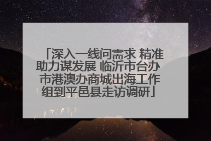 深入一线问需求 精准助力谋发展 临沂市台办 市港澳办商城出海工作组到平邑县走访调研