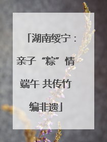 湖南绥宁：亲子“粽”情端午 共传竹编非遗