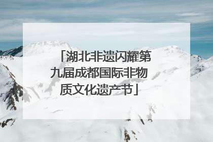湖北非遗闪耀第九届成都国际非物质文化遗产节