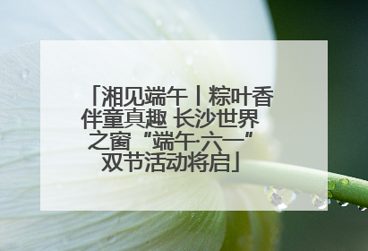 湘见端午丨粽叶香伴童真趣 长沙世界之窗“端午·六一”双节活动将启