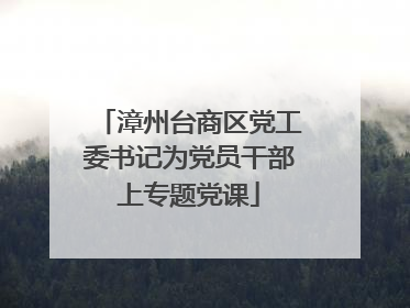 漳州台商区党工委书记为党员干部上专题党课