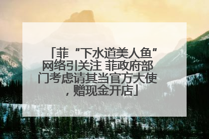 菲“下水道美人鱼”网络引关注 菲政府部门考虑请其当官方大使，赠现金开店