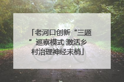 老河口创新“三题”巡察模式 激活乡村治理神经末梢
