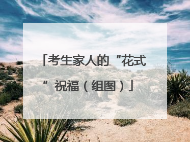 考生家人的“花式”祝福（组图）