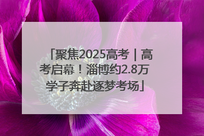 聚焦2025高考｜高考启幕！淄博约2.8万学子奔赴逐梦考场