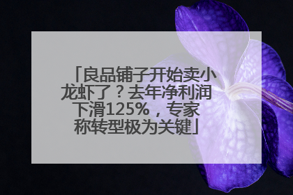 良品铺子开始卖小龙虾了？去年净利润下滑125%，专家称转型极为关键