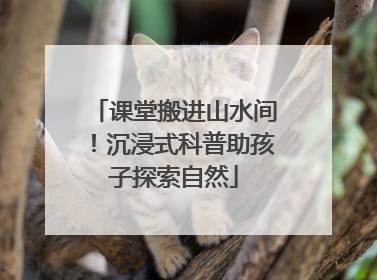 课堂搬进山水间！沉浸式科普助孩子探索自然