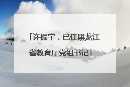 许振宇，已任黑龙江省教育厅党组书记
