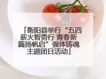 衡阳县举行“五四薪火智勇行 青春新篇扬帆启”强体铸魂主题团日活动