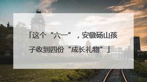 这个“六一”，安徽砀山孩子收到四份“成长礼物”