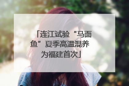 连江试验“马面鱼”夏季高温混养 为福建首次
