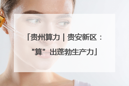 贵州算力｜贵安新区：“算”出蓬勃生产力