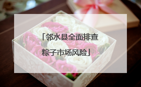 邻水县全面排查粽子市场风险