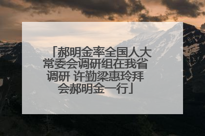 郝明金率全国人大常委会调研组在我省调研 许勤梁惠玲拜会郝明金一行