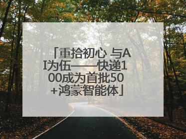 重拾初心 与AI为伍——快递100成为首批50+鸿蒙智能体