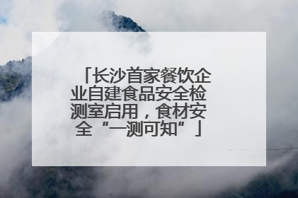 长沙首家餐饮企业自建食品安全检测室启用，食材安全“一测可知”