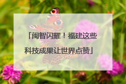 闽智闪耀！福建这些科技成果让世界点赞