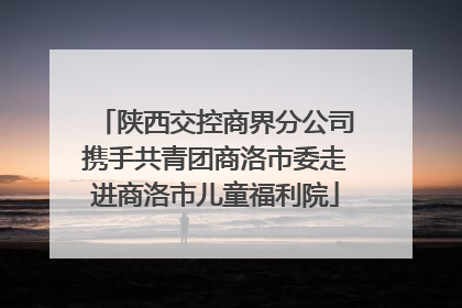 陕西交控商界分公司携手共青团商洛市委走进商洛市儿童福利院