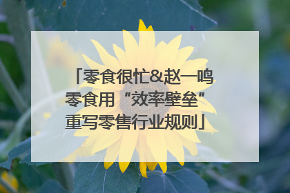 零食很忙&赵一鸣零食用“效率壁垒”重写零售行业规则