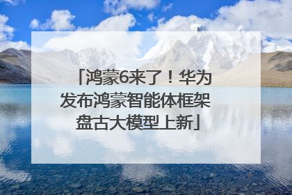 鸿蒙6来了！华为发布鸿蒙智能体框架 盘古大模型上新
