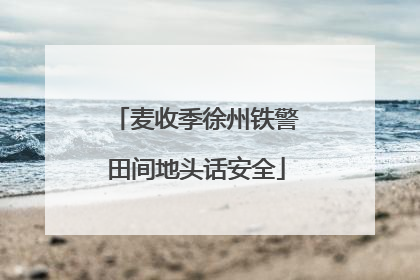 麦收季徐州铁警田间地头话安全