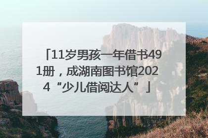 11岁男孩一年借书491册，成湖南图书馆2024“少儿借阅达人”