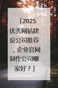 2025优秀网站建设公司推荐，企业官网制作公司哪家好？