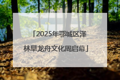 2025年鄂城区泽林旱龙舟文化周启幕