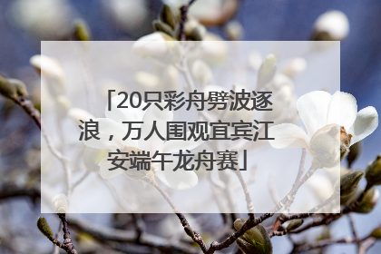 20只彩舟劈波逐浪，万人围观宜宾江安端午龙舟赛