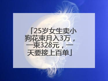25岁女生卖小狗花束月入3万，一束328元，一天要接上百单