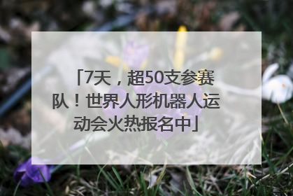 7天，超50支参赛队！世界人形机器人运动会火热报名中