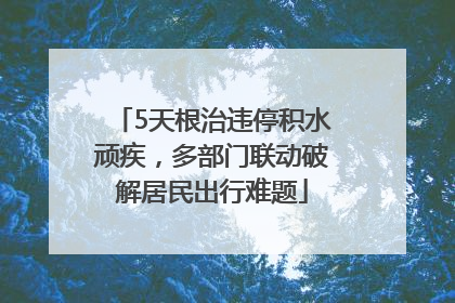 5天根治违停积水顽疾，多部门联动破解居民出行难题