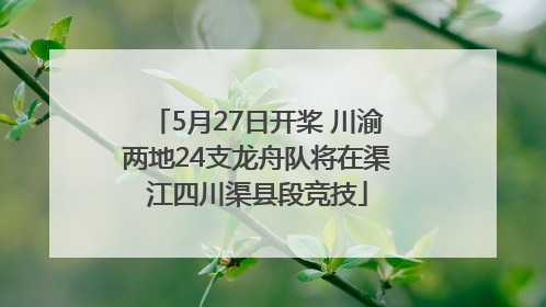5月27日开桨 川渝两地24支龙舟队将在渠江四川渠县段竞技