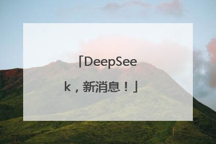 DeepSeek，新消息！